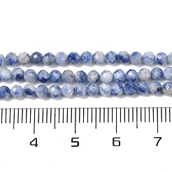 Натуральное синее пятно нитки из бисера яшмы G-A252-A02-02