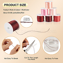 6 рулон 6 цвета 6-слойная полиэстеровая металлизированная нить OCOR-TA0003-11B