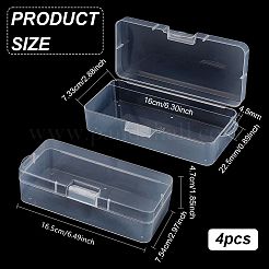 Aufbewahrungsboxen aus transparentem Kunststoff&nbsp;CON-WH0094-35A