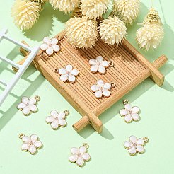 10шт подвески из эмалированного сплава с покрытием из светлого золота&nbsp;ENAM-YW0002-15B