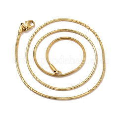 Ионное покрытие (ip) 304 нержавеющая сталь квадратные ожерелья-змейки&nbsp;LS-STAS-A066-07-01G