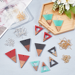DIY-Sets zur Herstellung baumelnder Ohrringe aus Walnussholz&nbsp;DIY-OC0006-70