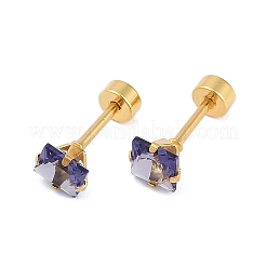 Квадратные стеклянные беруши EJEW-H105-24G-C