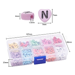 500шт 10 цвета непрозрачные акриловые эмалевые бусины MACR-YW0001-48