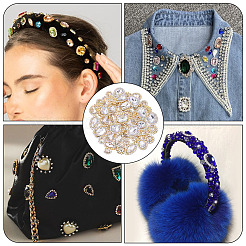 100 шт. пришивные стразы в форме капли/сердца/звезды&nbsp;GACR-TA0001-07A