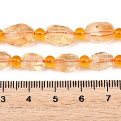 Stränge aus erhitzten natürlichen Citrinperlen&nbsp;G-Z147-B01-01