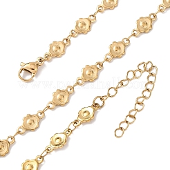 Ожерелья из цепочек с цветочным узором из нержавеющей стали 304 толщиной 5.5 мм&nbsp;NJEW-P346-01G