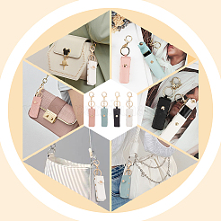 4 шт. 4-х цветные сумки для хранения помады из искусственной кожи AJEW-WR0001-92