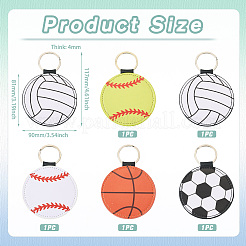 5 стильный брелок из искусственной кожи в спортивном стиле&nbsp;SJEW-TA0001-06