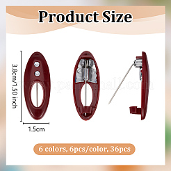 36 шт. броши из смоляной булавки&nbsp;JEWB-OC0001-12