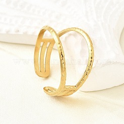 Регулируемые открытые манжеты из нержавеющей стали 304 для женщин&nbsp;RJEW-U062-01A-G