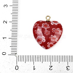 Подвески-сердечки ручной работы в технике миллефиори&nbsp;LS-LAMP-L080-01P-01