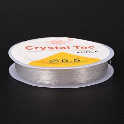 Round Crystal Elastic Stretch Thread, for Bracelets Gemstone Jewelry Making Beading Craft, Clear, 0.5mm, about 16.4 yards(15m)/roll