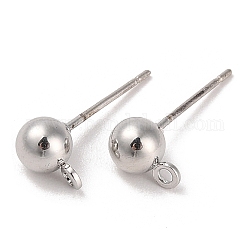 Risultati di orecchini a bottone in lega d'argento, con anelli orizzontali e 925 spilla in argento sterling, tondo, 7.5x5mm, ago :17x0.7mm