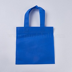 Экологически чистые многоразовые сумки, нетканые сумки для покупок, королевский синий, 33x19.7 см