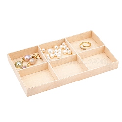 Деревянный ящик для хранения, деревесиные, 17x10x1.65 см, 1 отделение: 5.3~5.6x4.6~4.7 см, 6 отделение / коробка