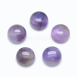Natural Amethyst Cabochons, Flat Round, 8x3~4mm