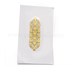 Самоклеющиеся латунные наклейки, наклейки для скрапбукинга, для поделок из эпоксидной смолы, золотые, 3.45x1.1x0.05 см