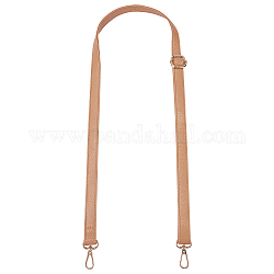 Sangles de sac en simili cuir, fermoirs alliage pivotantes, pour accessoires de remplacement de sangles de sac, Sandy Brown, 75.5~138.5x1.85 cm