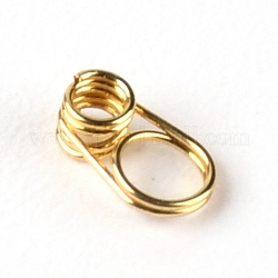 201 anillo de guías de acero inoxidable, accesorio de pesca, la luz de oro, 5x3x2mm, agujero: 1.3mm y 2.5 mm