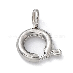 304 пружинное кольцо с гладкой поверхностью из нержавеющей стали, цвет нержавеющей стали, 6x1.6 мм, отверстие : 1.5 мм