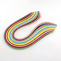 Quilling bandes de papier rectangle de 36 couleurs, couleur mixte, 525x10mm, à propos 360strips / sac, 36colors / sac
