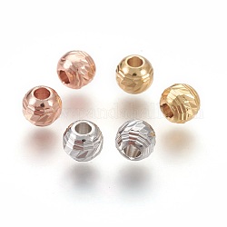 Ecológica perlas de latón, electroforesis, Plateado de larga duración, sin plomo y el cadmio, rerondana plana, color mezclado, 5.5x5mm, agujero: 2 mm