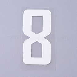 Number Iron On Transfers Applique Hot Heat Vinyl Thermal Transfers Stickers For Clothes Fabric Decoration Badge, Num.8, 80x39.5x0.3mm