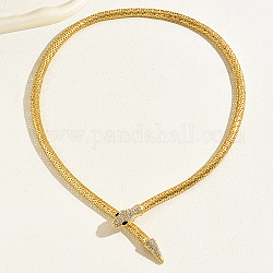 Collana a catena di serpente di ferro, collana avvolgente a doppio giro con chiusure magnetiche, oro, 39.37 pollice (100 cm)
