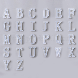 Moules en silicone alphabet, moules de résine, pour la résine UV, fabrication de bijoux en résine époxy, lettre a ~ z, 4~4.2x2~3x1.1 cm, 26 pièces / kit