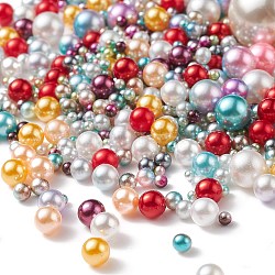 Perles en acrylique de perle d'imitation, sans trou, ronde, bleu minuit, 1.7~30mm