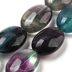 Perline fluorite naturale fili, ovale, 18x13x7~7.5mm, Foro: 1 mm, circa 22pcs/filo, 15.5 pollice (39.5 cm)