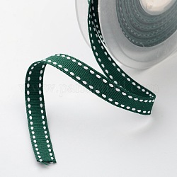 Grosgrain Polyester Ribbons for Gift Packings, Green, 3/8 inch(9mm), about 100yards/roll(91.44m/roll)