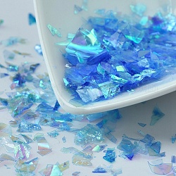 Plastic Candy Sequins/Paillette Chip, UV Resin Filler, for Epoxy Resin Jewelry Making, Cornflower Blue, 2~20x2~16mm, about 20g/bag