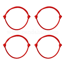 Fabricación de pulseras, con hilo de nylon, rojo, de diámetro ajustable: 40~80 mm