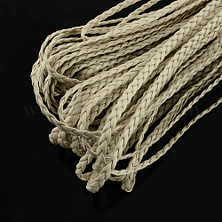 Cordon tressé en similicuir, accessoires de bracelet à chevrons, beige, 5x2mm, environ 109.36 yards (100m)/paquet