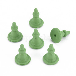 Auricolari in silicone, schienali orecchino, per fare orecchini orecchino, verde mare, 11x8x8mm, Foro: 0.7 mm