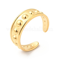 Placcatura ionica (ip) 304 anello polsino aperto in acciaio inossidabile per uomo donna, oro, misura degli stati uniti 8 1/2 (18.5mm)