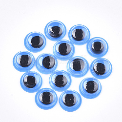 Colors Wiggle Googly Eyes Cabochons, DIY Scrapbooking Crafts Toy Accessories, Deep Sky Blue, 10x3mm