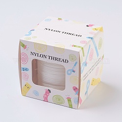 Nylon Thread with One Nylon Thread inside, Stronger than NWIR-R006- Series, White, 1mm, about 153.1 yards(140m)/roll