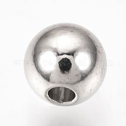 Latón entrepieza de abalorios, redondo, Platino, 3mm, agujero: 1.2 mm