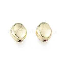Perles en alliage, sans cadmium et sans plomb, ovale, or clair, 9.5x8x5mm, Trou: 1mm