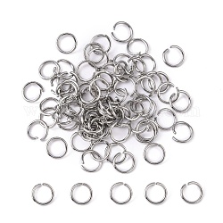 304 Stainless Steel Jump Rings, Open Jump Rings, Stainless Steel, 18 Gauge, 8x1mm, Inner Diameter: 6mm