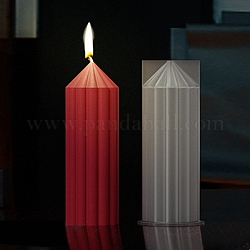 Moldes de silicona para velas, columna, herramientas para hacer velas, patrón de la raya, 123x51mm, diámetro interior: 40 mm