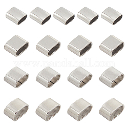 パンダホールエリート40ピース4スタイル304ステンレススチールスペーサービーズ  長方形  ステンレス鋼色  8~10x8.8~13.5x4.8~8mm  穴：7.7~11.5x3.5~5.5mm  10個/スタイル