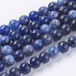 Chapelets de perles en sodalite naturelle, ronde, 6mm, Trou: 1mm