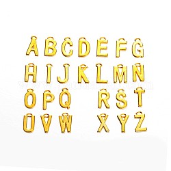 Tibetan Style Alloy Alphabet Pendants, Letter A~Z, Golden, 17~18x6~12x2mm, Hole: 1x3mm, 26pcs/set