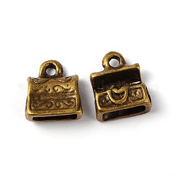 Alloy Charms, Cadmium Free & Lead Free, Jewelry Box, Antique Bronze Color, about 11mm long, 10mm wide, 5mm thick, hole: 1mm