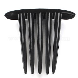 Accessoires de cheveux accessoires de peigne de cheveux en plastique, noir, 81~82x72x7mm