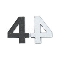 Акриловые наклейки на зеркала, с клейкой спинкой, число, чёрные, кол. 4, 48 мм